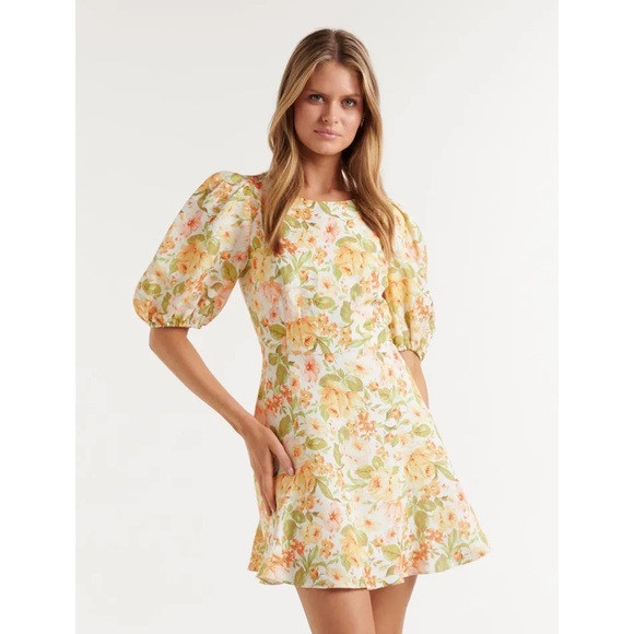 Ever New Noelle Diamond Back Mini Dress Size 2 - Picture 2 of 14